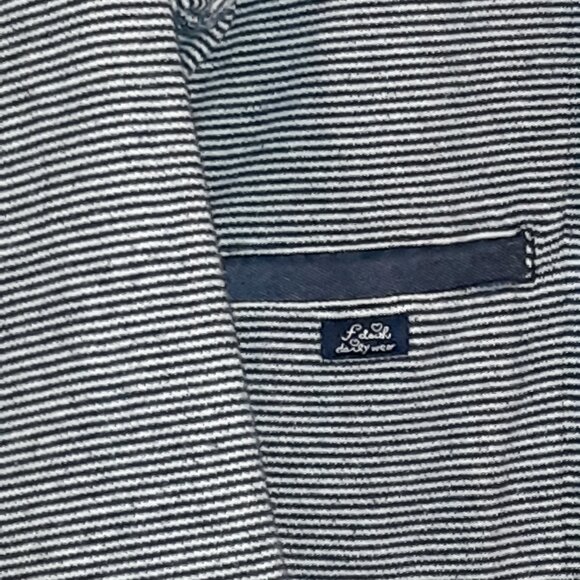 Boys Cute Size 5 6 Familiar Blue School Striped Teddy Bear Cardigan Sweater - Picture 4 of 6